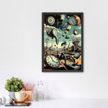 The Collapse of Time - Melting Clocks Abstract Wall Art Poster | Portrait