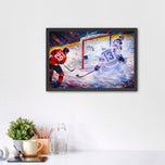 Johhny Gaudreau Olympic Ghost Hockey Wall Art Poster | Landscape