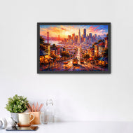 San Francisco California Painting Style Wall Art Poster | Landscape