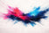 Chromatic Collision — Abstract Paint Splatter Wall Art Poster | Landscape