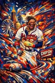 Ronald Acuña Jr. Atlanta Braves MLB Wall Art Poster | Portrait