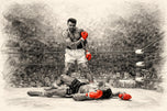Muhammad Ali's Moment of Greatness Sketch Wall Art Poster | Landscape