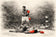 Muhammad Ali's Moment of Greatness Sketch Wall Art Poster | Landscape