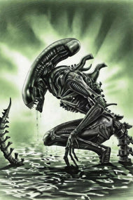 Alien Xenomorph Horror Wall Art Poster | Portrait