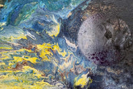 Celestial Currents – Abstract Planetary Space Wall Art Poster | Landscape