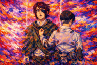 Attack on Titan Levi & Hange Anime Wall Art Poster | Landscape