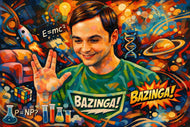 The Big Bang Theory Sheldon Cooper Abstract Wall Art Poster | Landscape