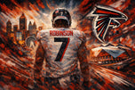 Bijan Robinson Atlanta Falcons NFL Wall Art Poster | Landscape