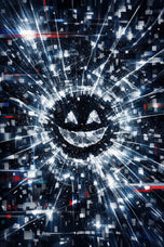 Black Mirror Digital Smile Cinematic Wall Art Poster | Portrait