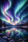 Aurora Borealis Night Sky Wall Art Poster | Portrait