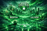 Boston Celtics NBA Skyline Wall Art Poster | Landscape