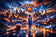 Jalen Brunson New York Knicks NYC Skyline Wall Art Poster | Landscape