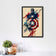 Captain America Paint Splatter Wall Art Poster | Portrait