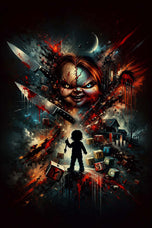 Child's Play Chucky Cinematic Horror Wall Art Poster | Portrait