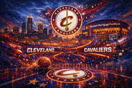Cleveland Cavaliers NBA Skyline Wall Art Poster | Landscape
