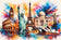 Wonders of the World Collage Wall Art Poster | Landscape