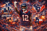 Nico Collins Houston Texans NFL Wall Art Poster | Landscape