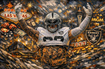 Maxx Crosby Las Vegas Raiders NFL Wall Art Poster | Landscape