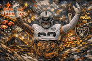 Maxx Crosby Las Vegas Raiders NFL Wall Art Poster | Landscape