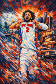 Cade Cunningham Detroit Pistons NBA Wall Art Poster | Portrait