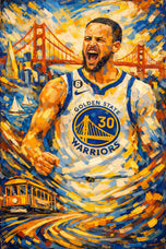 Steph Curry Warriors NBA x San Francisco Wall Art Poster | Portrait