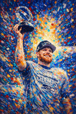 Sam Darnold Super Bowl Glory Abstract Wall Art Poster | Portrait