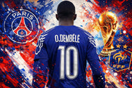 Ousmane Dembélé Soccer World Cup Wall Art Poster | Landscape