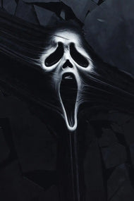 Ghostface Scream Abstract Wall Art Poster | Portrait