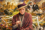 Downton Abbey Violet Crawley Painting Style Wall Art Poster | Landscape