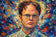 Dwight Schrute The Office Painting Style Wall Art Poster | Landscape