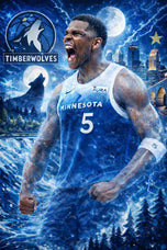 Anthony Edwards Minnesota Timberwolves NBA Wall Art Poster | Portrait