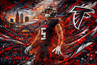 Drake London Atlanta Falcons NFL Wall Art Poster | Landscape