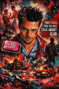 Fight Club Tyler Durden Cinematic Wall Art Poster | Portrait