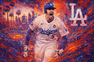 Freddie Freeman LA Dodgers MLB Wall Art Poster | Landscape