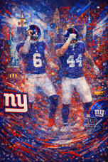 Jaxson Dart x Cam Skattebo NY Giants NFL Wall Art Poster | Portrait