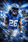 Jahmyr Gibbs Detroit Lions NFL Wall Art Poster | Portrait