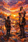 God of War Kratos x Atreus Painting Style Wall Art Poster | Portrait
