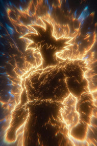 Goku Abstract Anime Wall Art Poster | Portrait