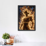 Goku Abstract Anime Wall Art Poster | Portrait