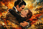 Gone With the Wind Cinematic Painting Style Wall Art Poster | Landscape