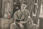 Desmond Doss Hacksaw Ridge Sketch Wall Art Poster | Landscape
