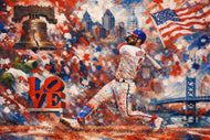 Bryce Harper Philadelphia Phillies MLB Wall Art Poster | Landscape