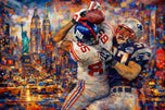David Tyree Iconic Helmet Catch NYC Wall Art Poster | Landscape