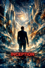 Inception Reality Bending Cinematic Wall Art Poster | Portrait
