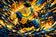 Mark Grayson Invincible Abstract Wall Art Poster | Landscape
