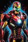 Iron Man Paint Splatter Wall Art Poster | Portrait