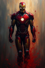 Iron Man Abstract Painting Style Wall Art Poster | Portrait