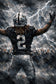 Ashton Jeanty Las Vegas Raiders NFL Wall Art Poster | Portrait