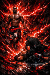 John Jones UFC Lightning Wall Art Poster | Portrait
