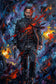 John Wick Cinematic Paint Splatter Wall Art Poster | Portrait